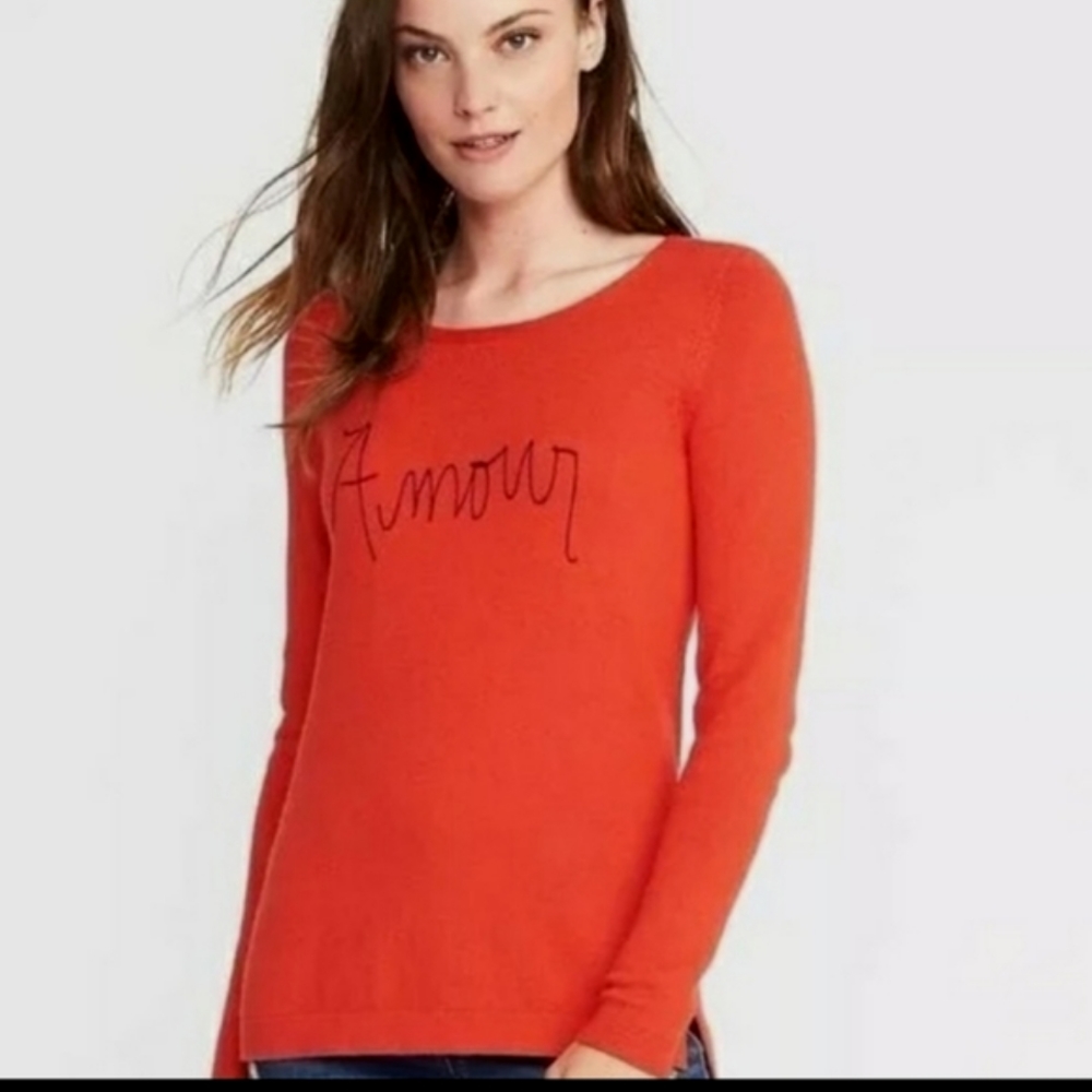 Old Navy Red Amour Pullover Sweater Size S